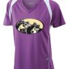  James & Nicholson Ladies' Running-T (paars/wit) Thumbnail