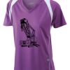  James & Nicholson Ladies' Running-T (paars/wit) Thumbnail